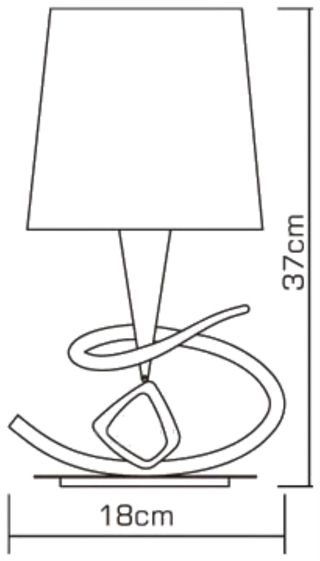 M1649AB  Mara AB 37cm 1 Light Table Lamp
